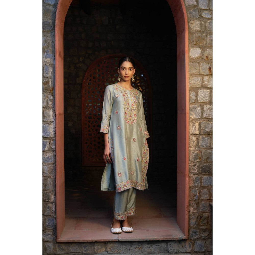 Sonia Khatri Grey Kurta with Pant (Set of 2)