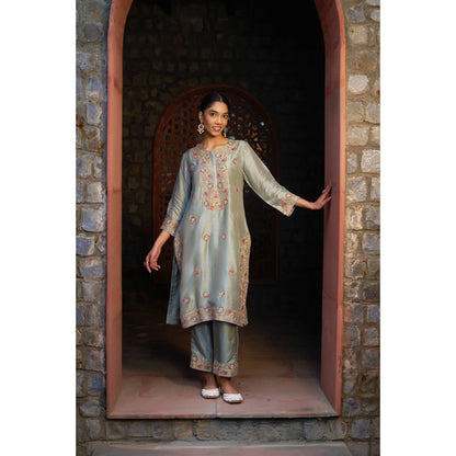 Sonia Khatri Grey Kurta with Pant (Set of 2)