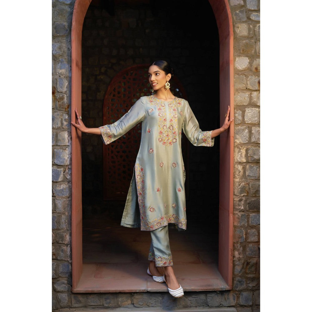 Sonia Khatri Grey Kurta with Pant (Set of 2)