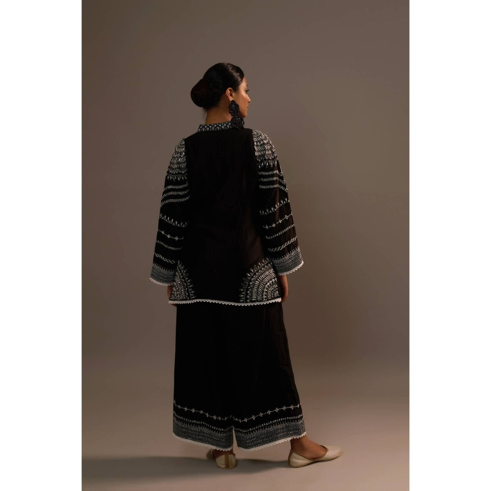 Sonia Khatri Black Enchanting Kurti with Palazzo (Set of 2)