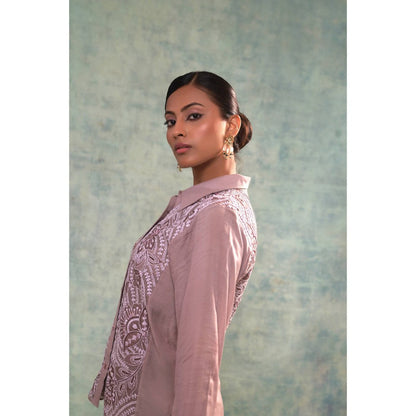 Sonia Khatri Mauve Shirt with Inner and Pant (Set of 3)
