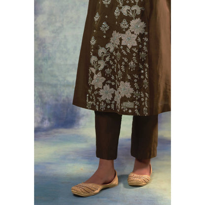Sonia Khatri Brown Kurta with Inner and Pant (Set of 3)