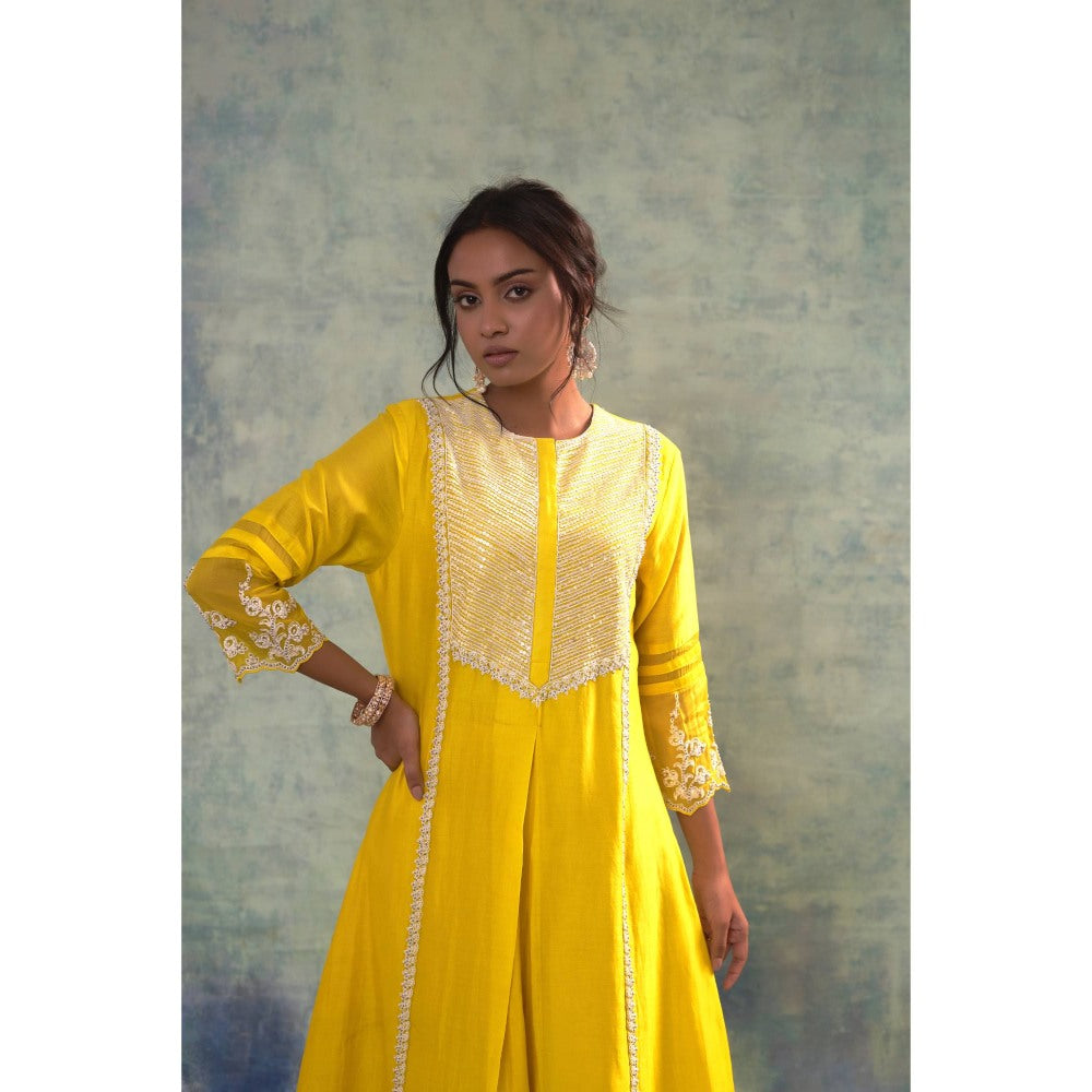 Sonia Khatri Sunny Yellow Kurta with Pant and Dupatta (Set of 3)