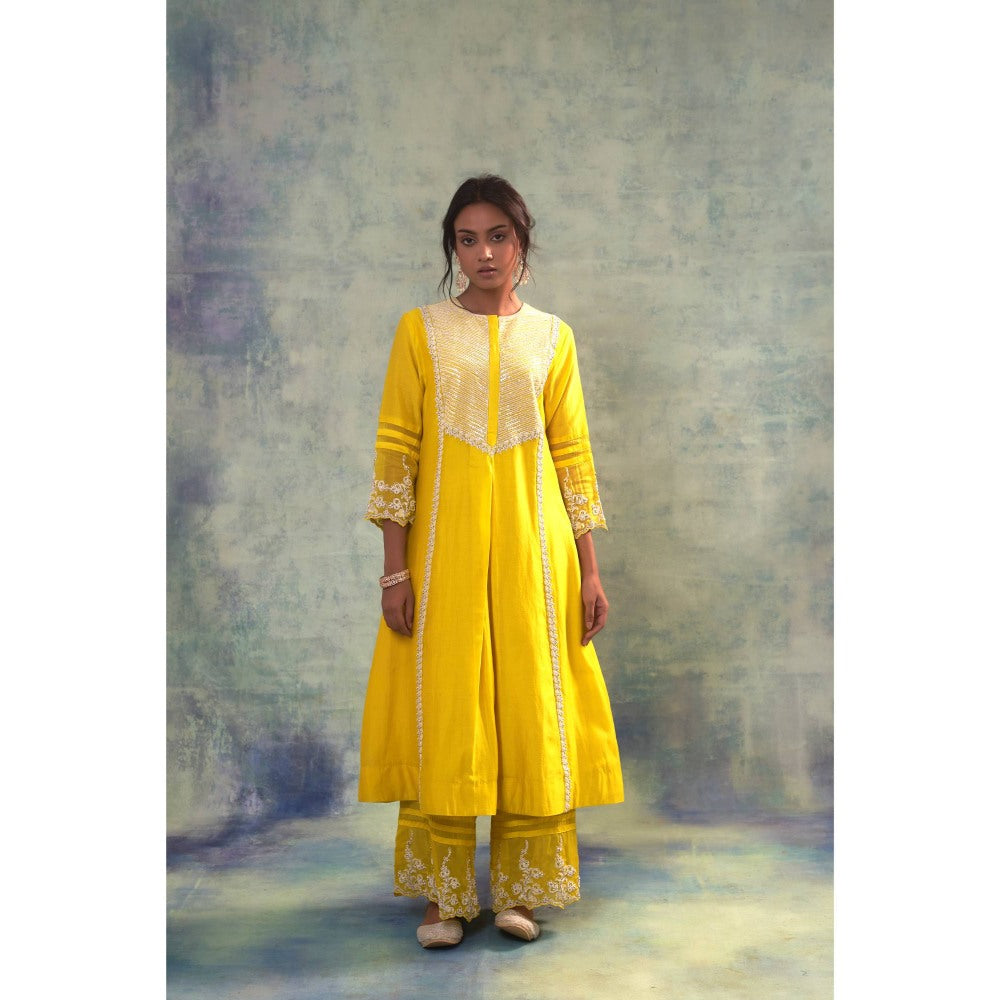 Sonia Khatri Sunny Yellow Kurta with Pant and Dupatta (Set of 3)