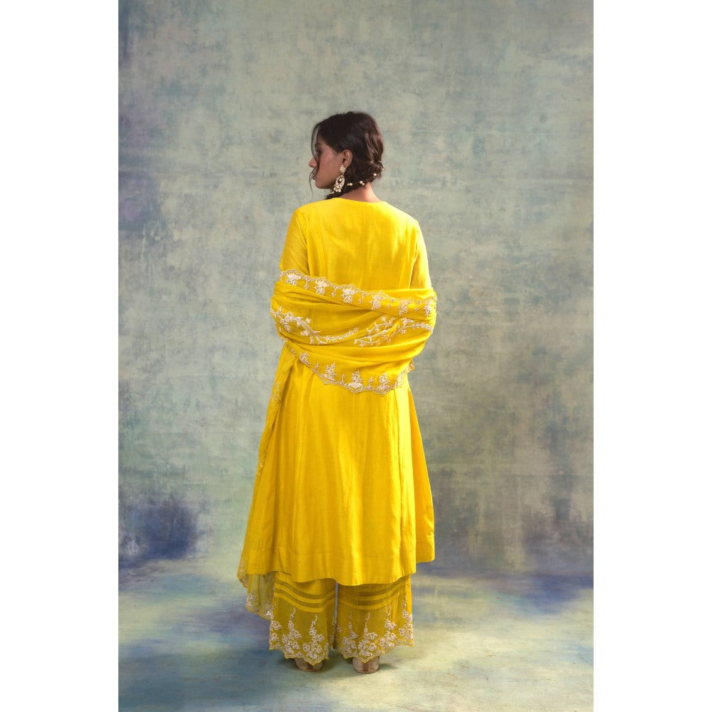 Sonia Khatri Sunny Yellow Kurta with Pant and Dupatta (Set of 3)