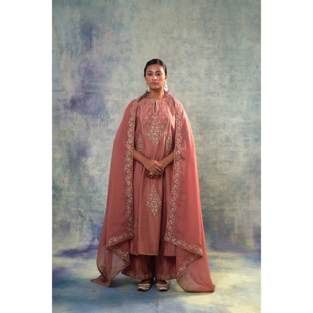 Sonia Khatri Mauve Charm Kurta with Palazzo and Dupatta (Set of 3)