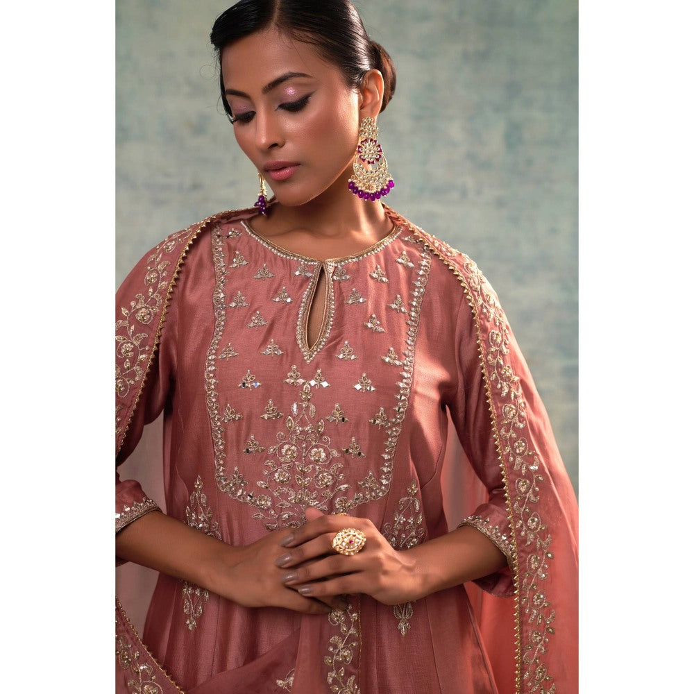 Sonia Khatri Mauve Charm Kurta with Palazzo and Dupatta (Set of 3)