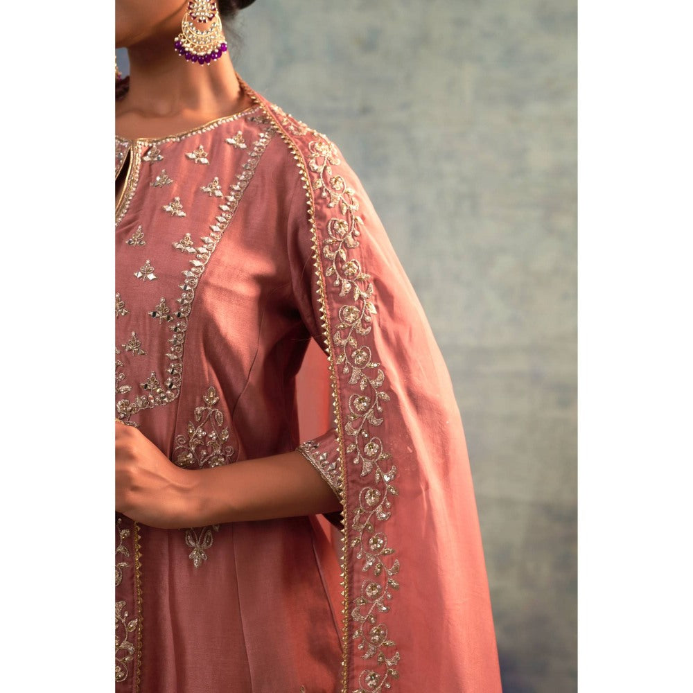 Sonia Khatri Mauve Charm Kurta with Palazzo and Dupatta (Set of 3)