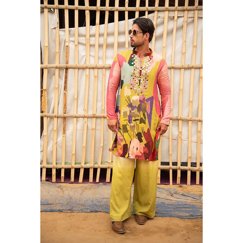 Soniya G Printed Multicolor Kurta with Pallazo Pant (Set of 2)