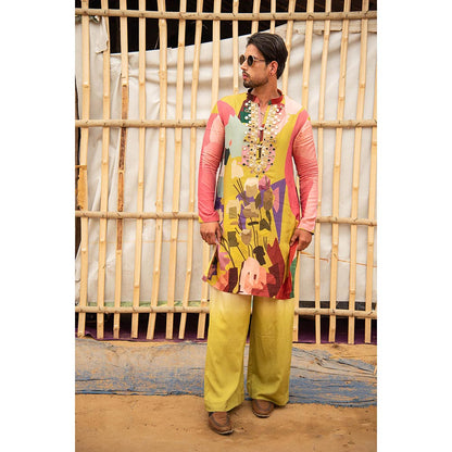 Soniya G Printed Multicolor Kurta with Pallazo Pant (Set of 2)