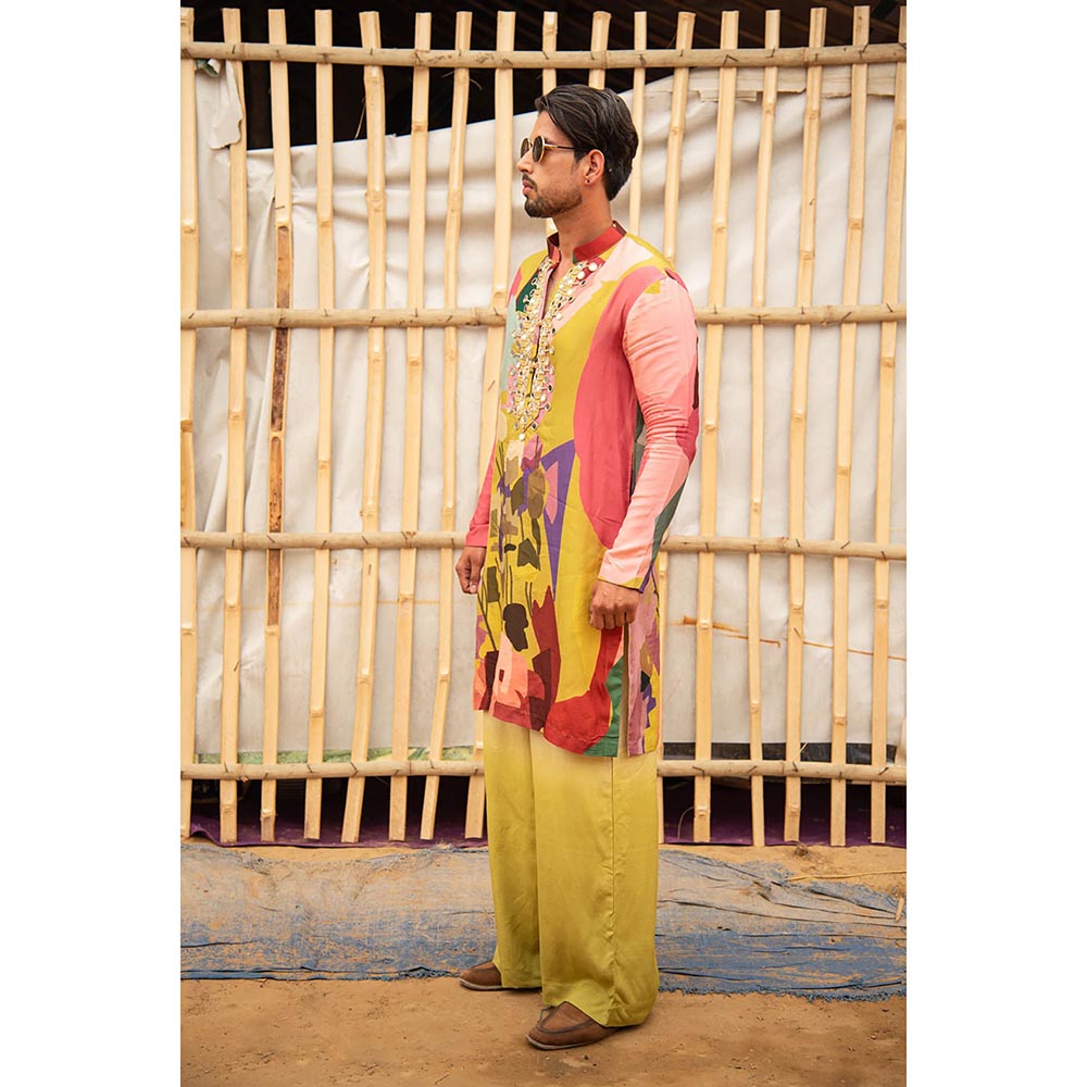 Soniya G Printed Multicolor Kurta with Pallazo Pant (Set of 2)