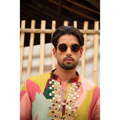 Soniya G Printed Multicolor Kurta with Pallazo Pant (Set of 2)
