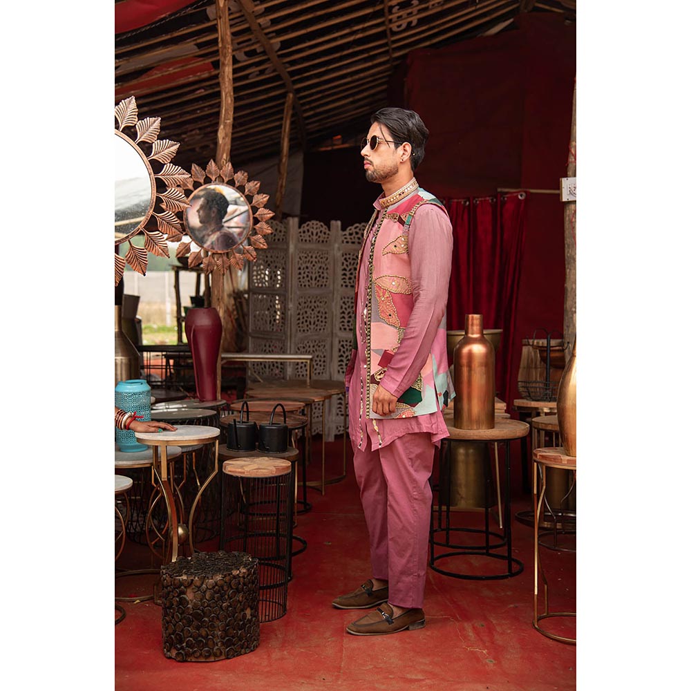 Soniya G Printed Multicolor Kurta and Jacket with Pants (Set of 3)