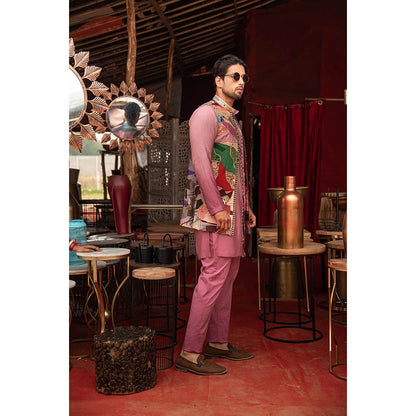 Soniya G Printed Multicolor Kurta and Jacket with Pants (Set of 3)