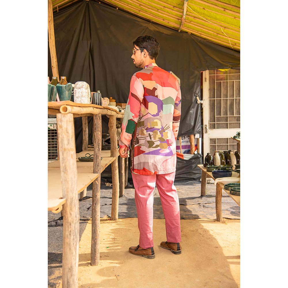 Soniya G Printed Multicolor Kurta with Pants (Set of 2)