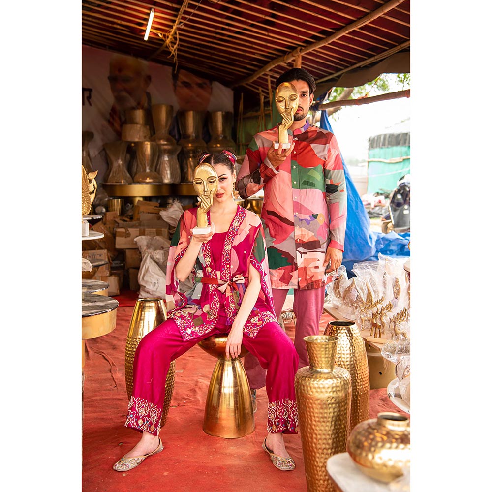 Soniya G Printed Multicolor Kurta with Pants (Set of 2)