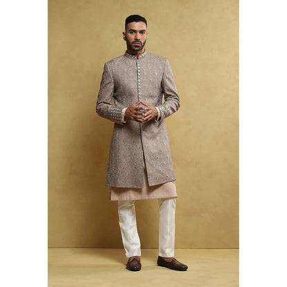 Soniya G Grey Sherwani and Kurta with Pant (Set of 3)