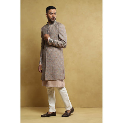 Soniya G Grey Sherwani and Kurta with Pant (Set of 3)