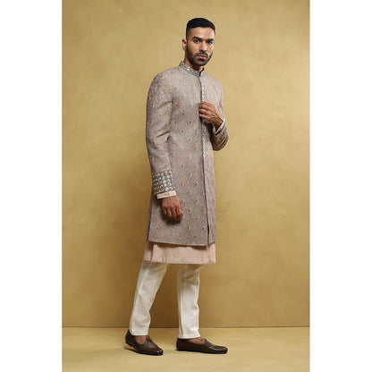 Soniya G Grey Sherwani and Kurta with Pant (Set of 3)