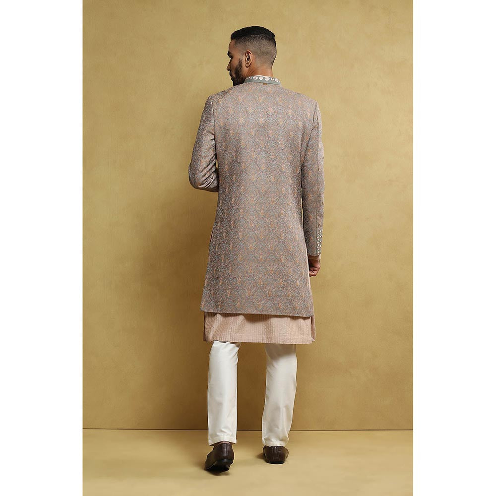 Soniya G Grey Sherwani and Kurta with Pant (Set of 3)