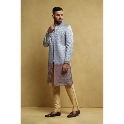 Soniya G Blue Sherwani with Pant (Set of 2)