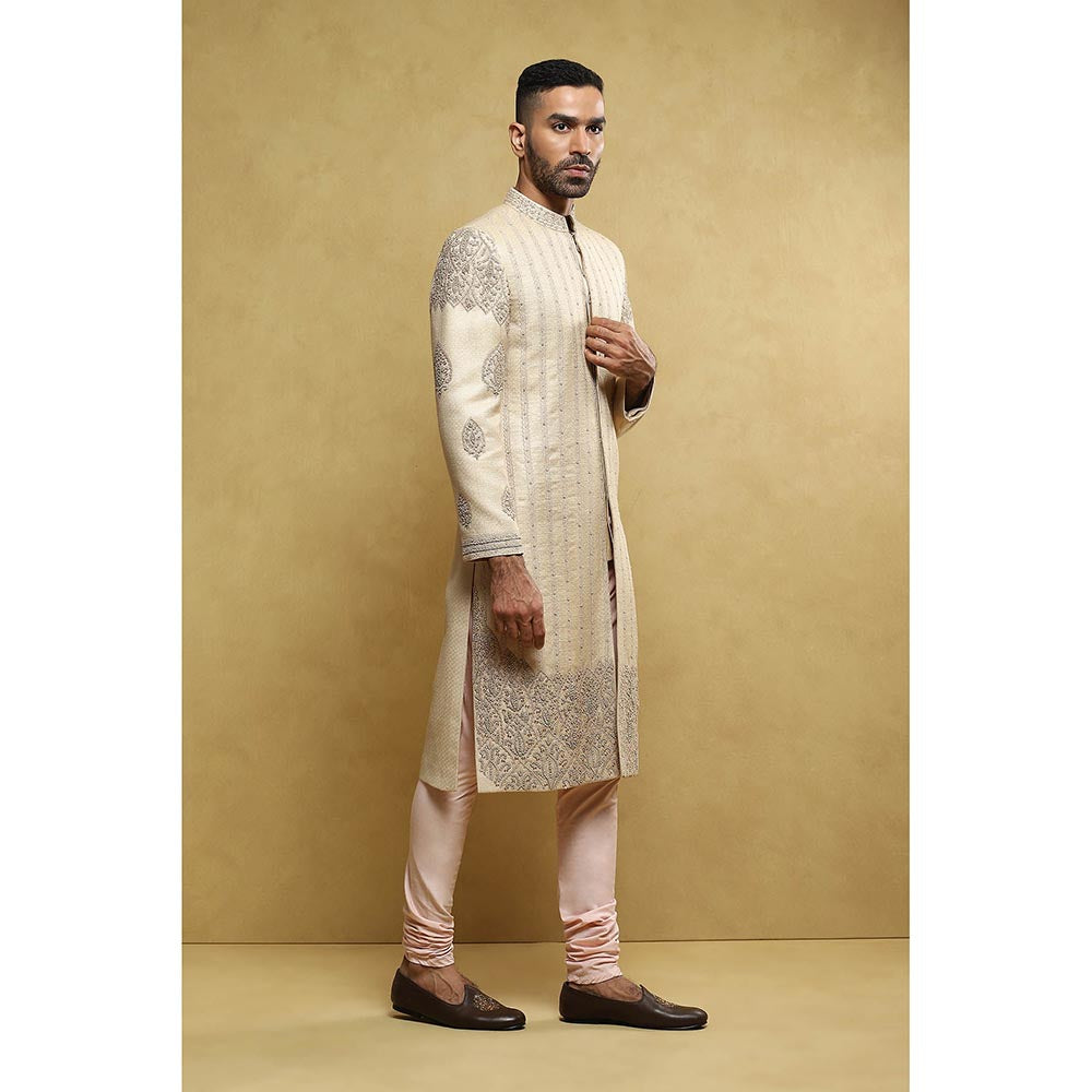 Soniya G Beige Sherwani with Pant (Set of 2)
