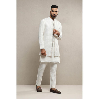 Soniya G Off White Sherwani and Kurta with Pant (Set of 3)