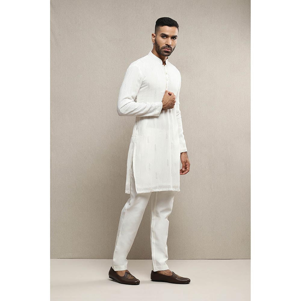 Soniya G Off White Sherwani and Kurta with Pant (Set of 3)