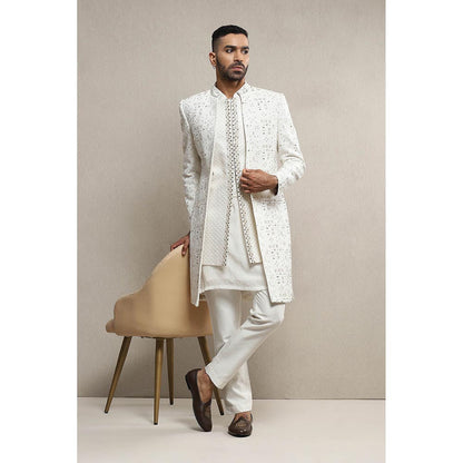 Soniya G Off White Sherwani and Kurta with Pant (Set of 3)