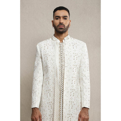 Soniya G Off White Sherwani and Kurta with Pant (Set of 3)