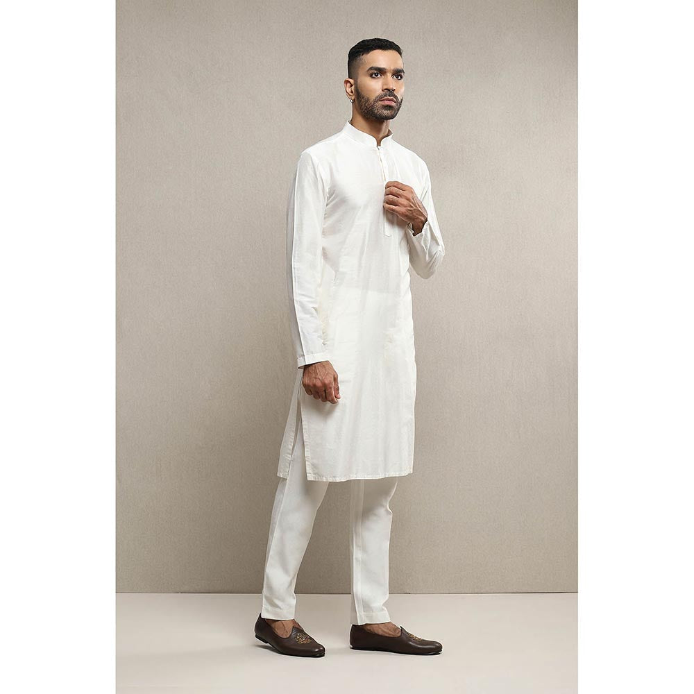 Soniya G Off White Sherwani and Kurta with Pant and Dupatta (Set of 4)
