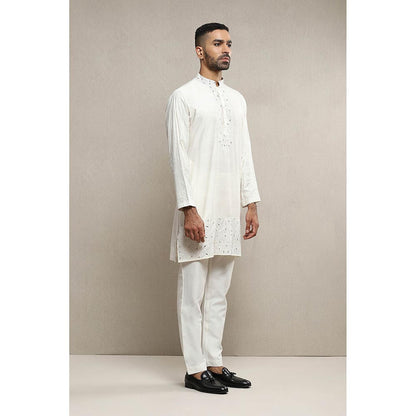 Soniya G Off White Kurta and Jacket with Pants (Set of 3)