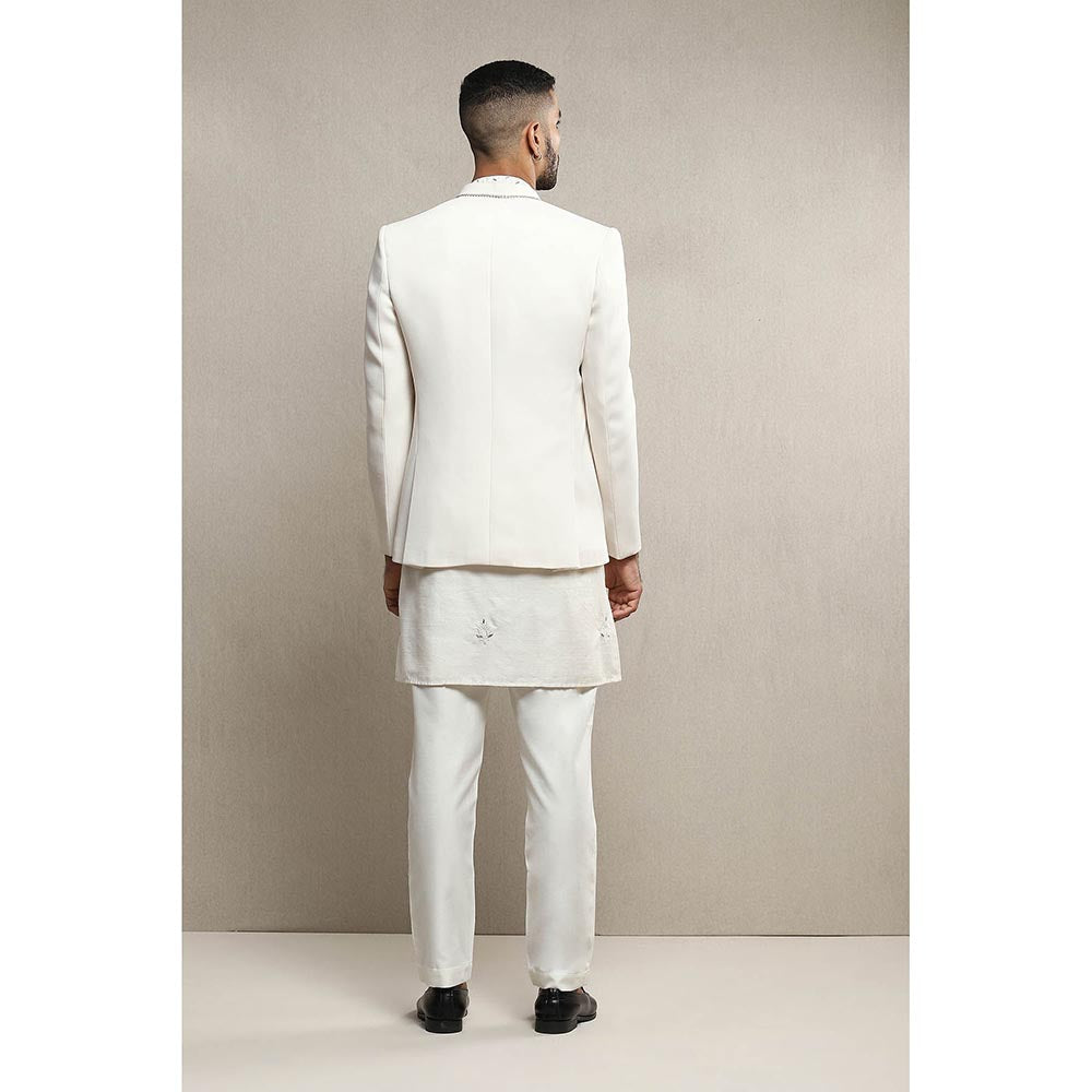 Soniya G Off White Kurta and Jacket with Pants (Set of 3)