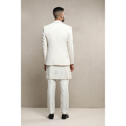 Soniya G Off White Kurta and Jacket with Pants (Set of 3)