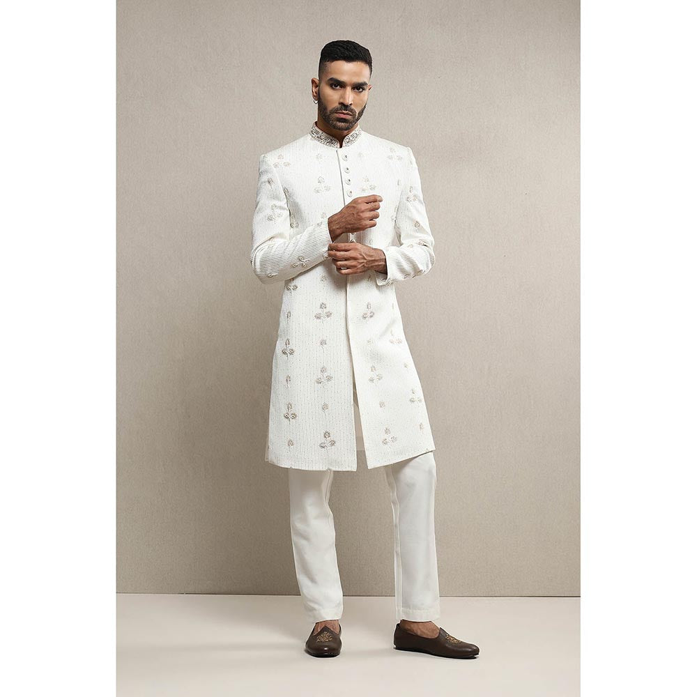 Soniya G Off White Sherwani with Pant (Set of 2)