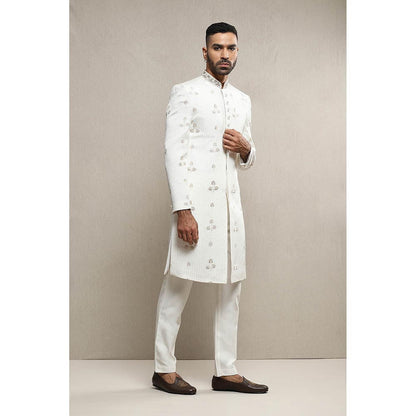Soniya G Off White Sherwani with Pant (Set of 2)