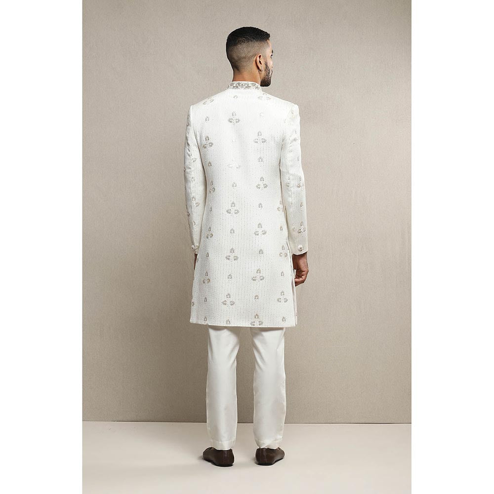 Soniya G Off White Sherwani with Pant (Set of 2)