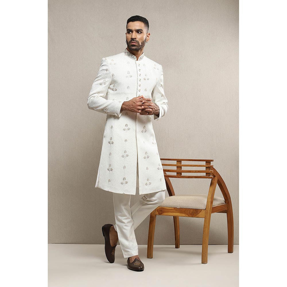 Soniya G Off White Sherwani with Pant (Set of 2)