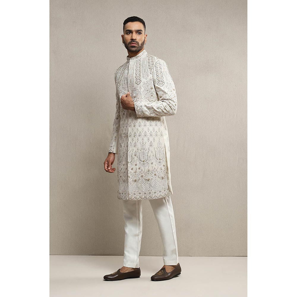 Soniya G Off White Sherwani with Pant (Set of 2)