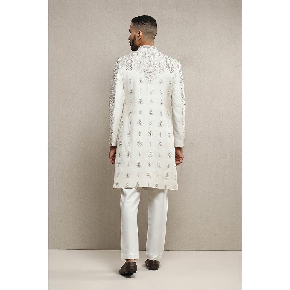 Soniya G Off White Sherwani with Pant (Set of 2)