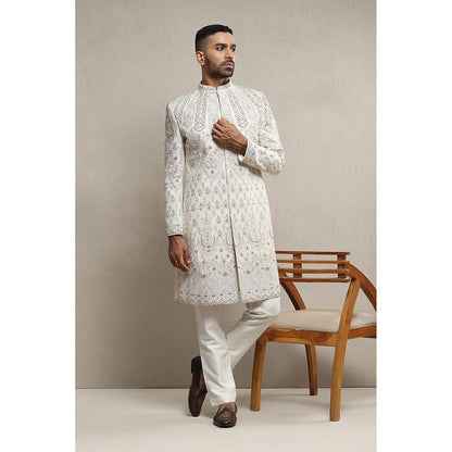Soniya G Off White Sherwani with Pant (Set of 2)