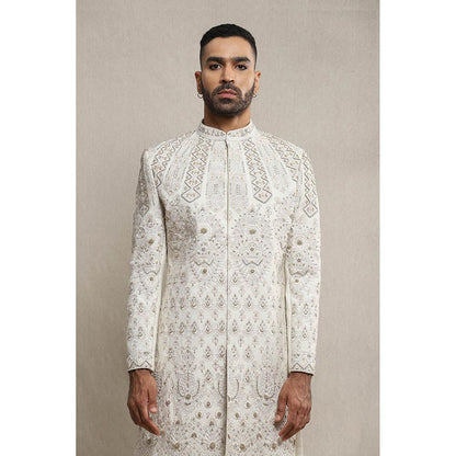 Soniya G Off White Sherwani with Pant (Set of 2)