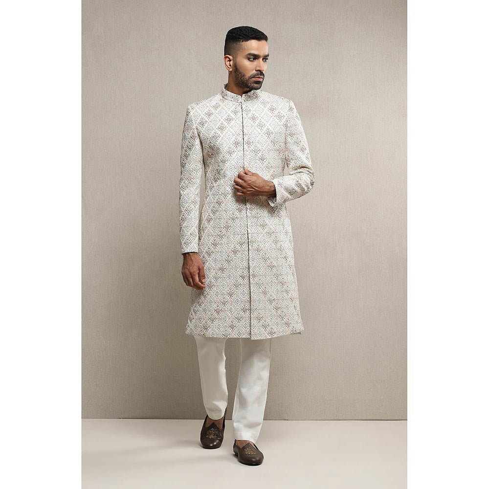 Soniya G Off White Sherwani with Pant (Set of 2)