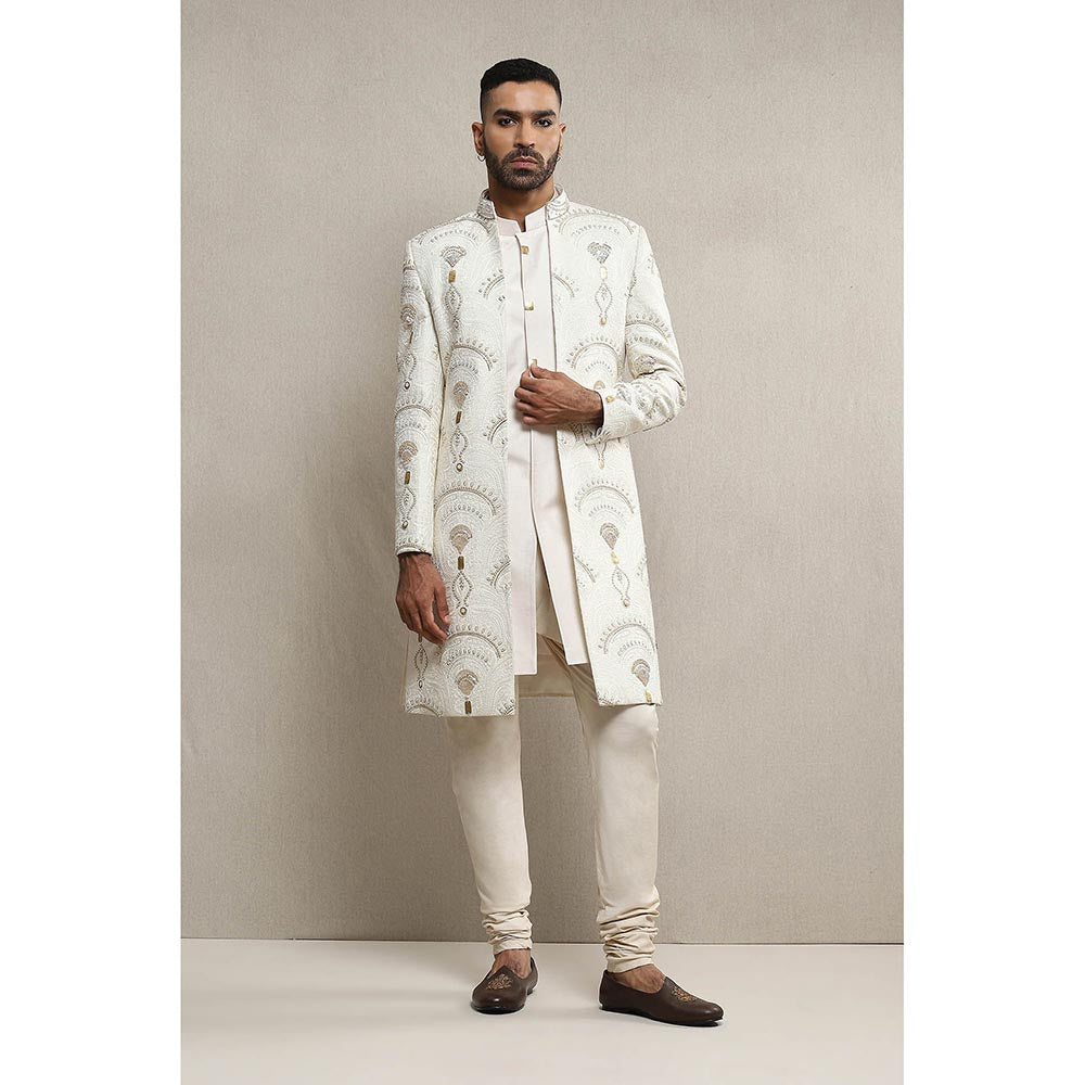 Soniya G Off White Sherwani and Kurta with Pant (Set of 3)