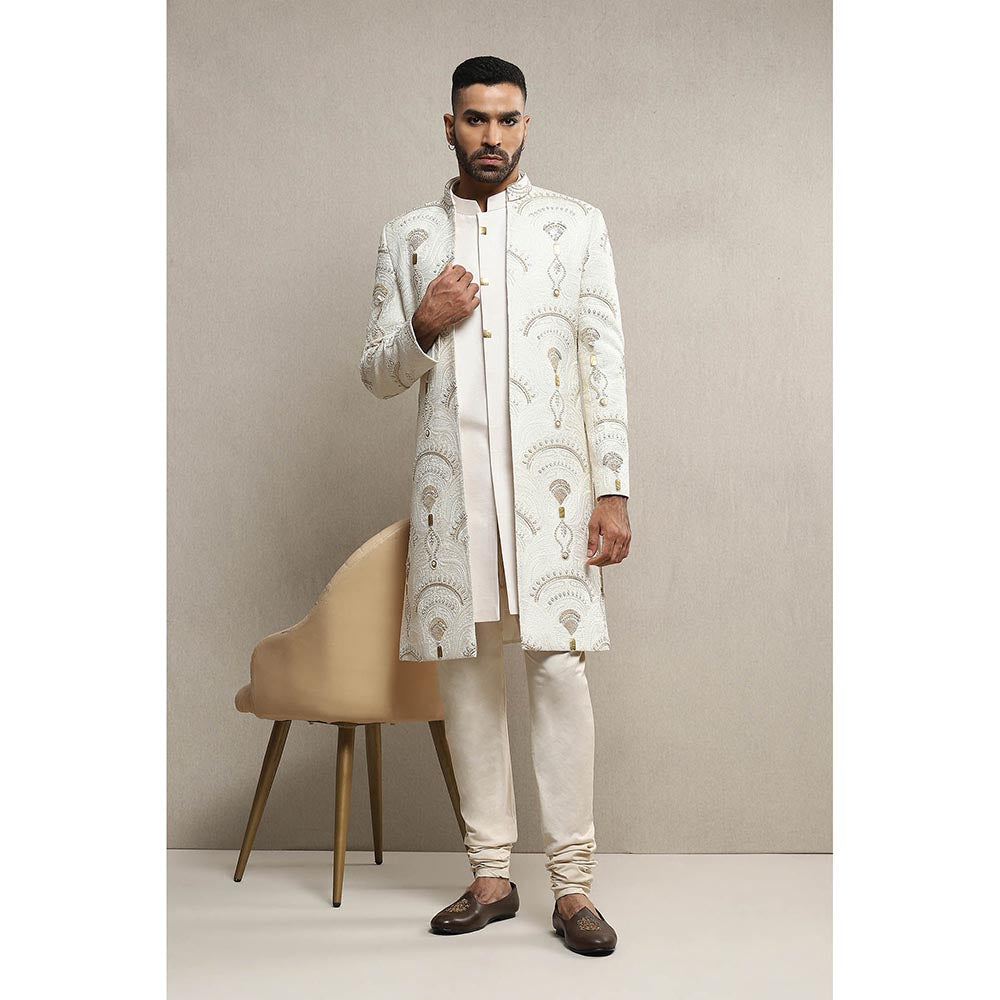 Soniya G Off White Sherwani and Kurta with Pant (Set of 3)