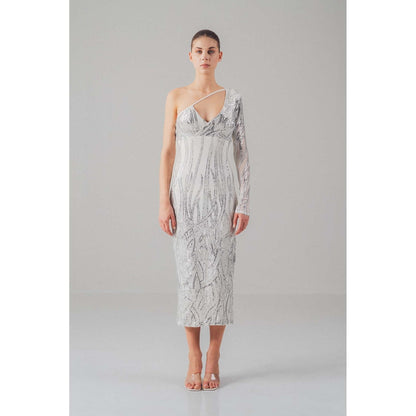 SOTBELLA Silver Sequin Dress