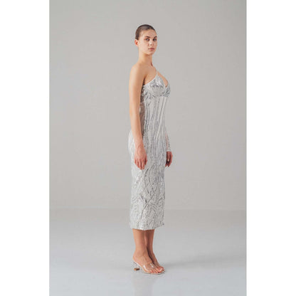 SOTBELLA Silver Sequin Dress