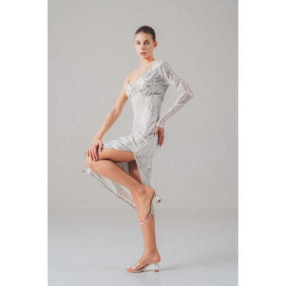 SOTBELLA Silver Sequin Dress