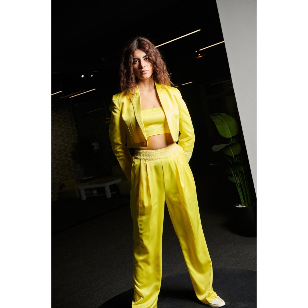 SOTBELLA Bumblebee Solid Co-Ord (Set of 3 Peices)