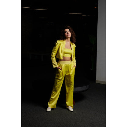SOTBELLA Bumblebee Solid Co-Ord (Set of 3 Peices)